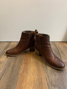 Frye Brown Leather Booties - W7.5