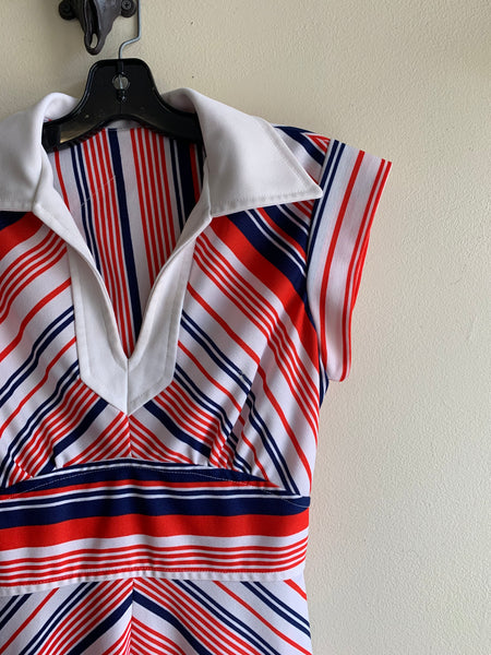 70s Striped Dress - M