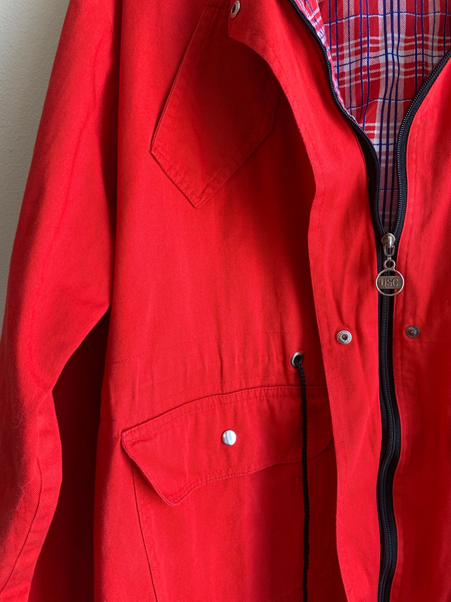 Red Cotton Jacket - L