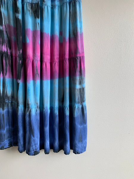 Tiered Tie Dye Skirt - L