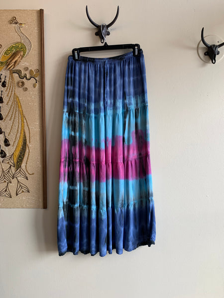 Tiered Tie Dye Skirt - L