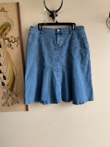 Mini Denim Skirt - L