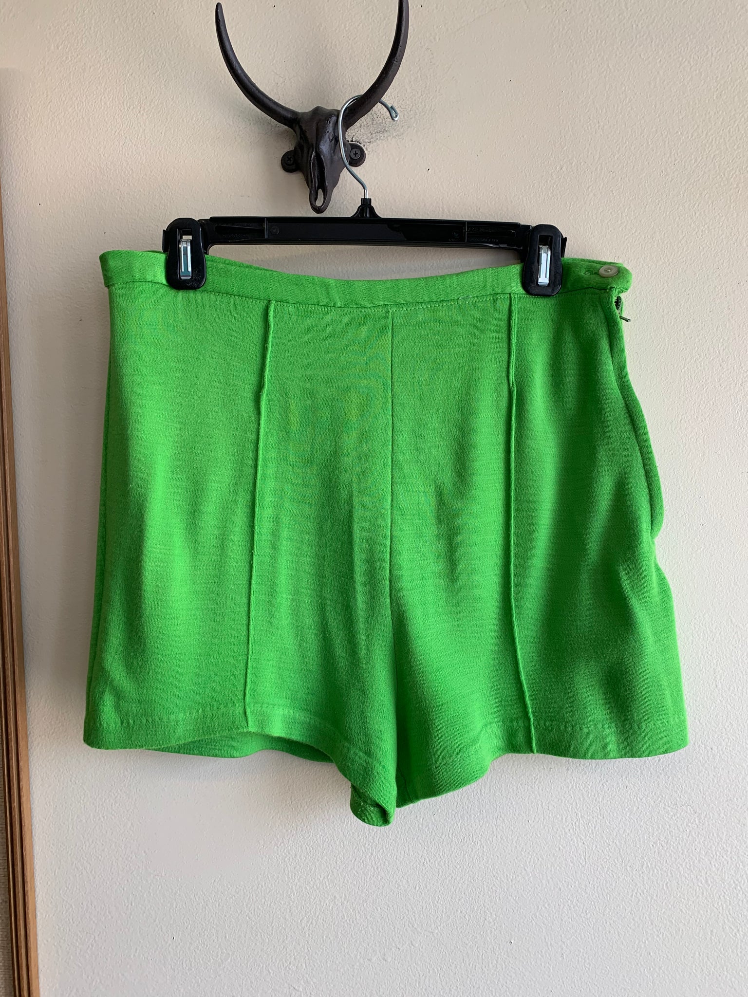 Lime Green High-Waisted Shorts - M