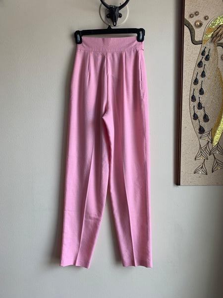80s Pink Tapered Trousers - XS