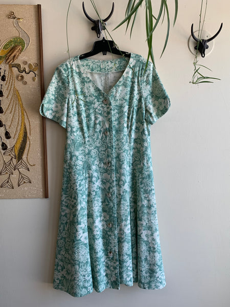 Green Floral Dress - XL