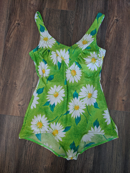 Green Floral One-Piece Swimsuit