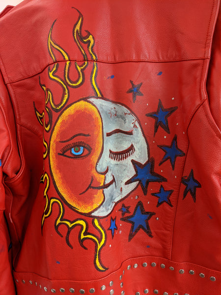 Incredible Hand-Painted Motorcycle Jacket