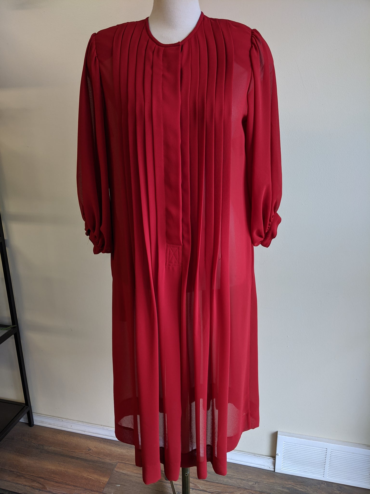 Sheer Red 80’s Dress