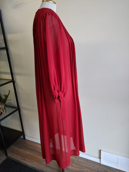 Sheer Red 80’s Dress