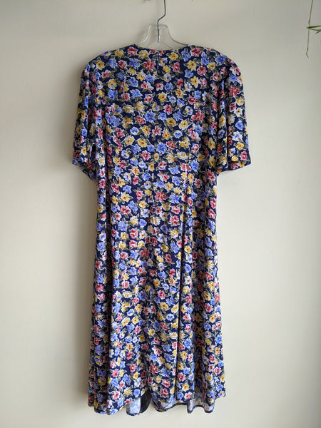 90’s Floral Button-Down Dress