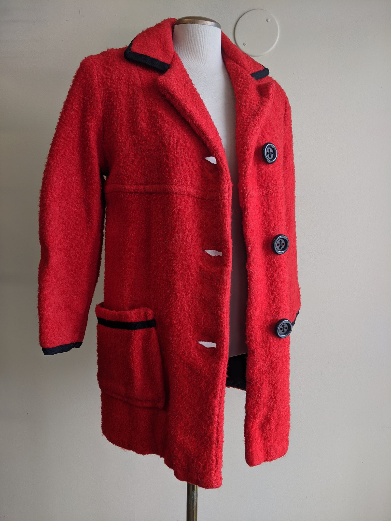 Charming Red Wool 1960’s Jacket