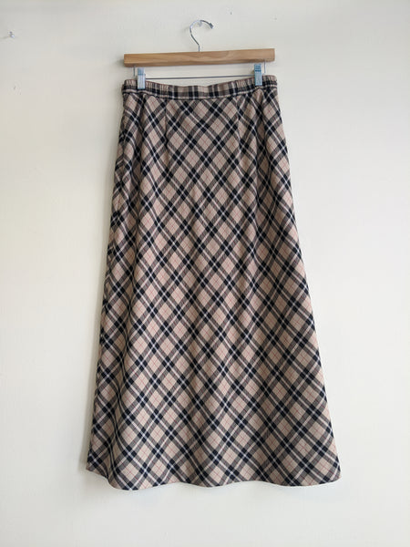 1990's Plaid Maxi Skirt