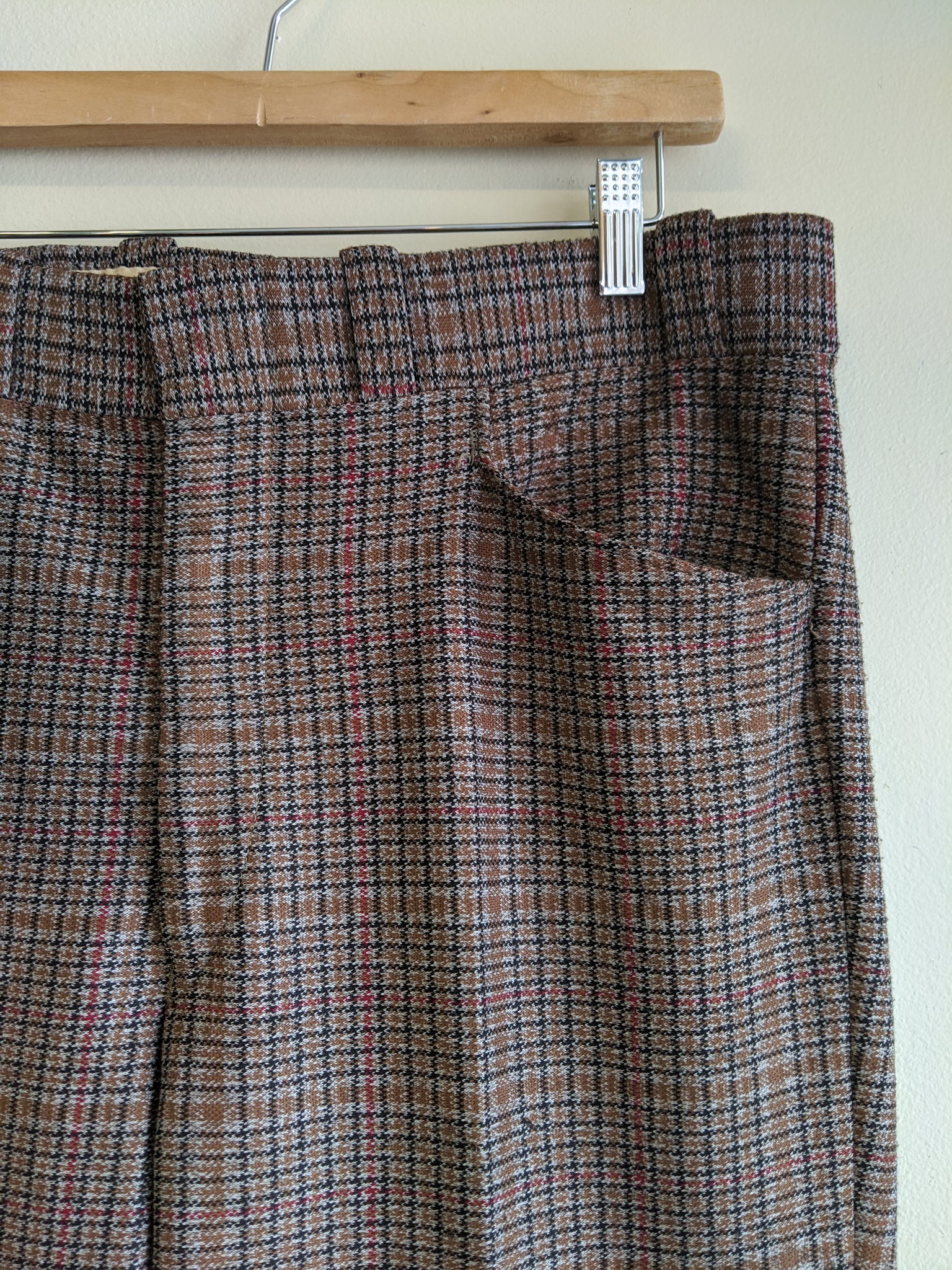 1970's Brown Plaid Trousers