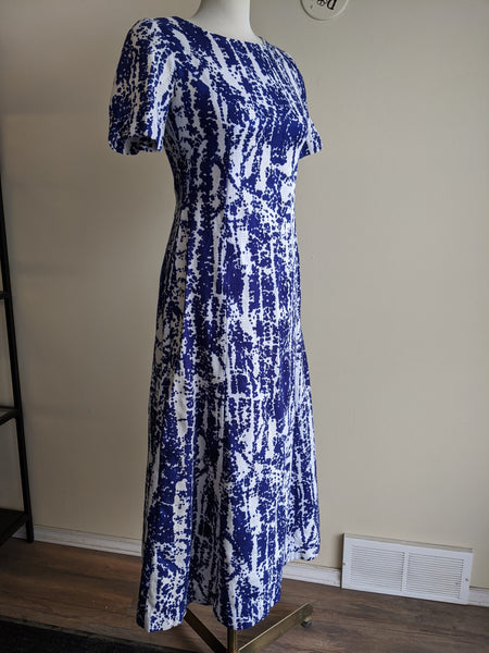 1970's Regal Blue & White Dress