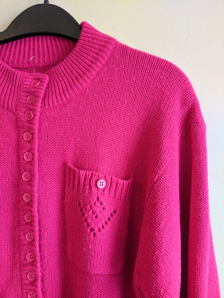 Fantastic Pink Bazillion Button Cardigan