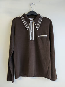 Brown Collared 70’s Knit Pullover