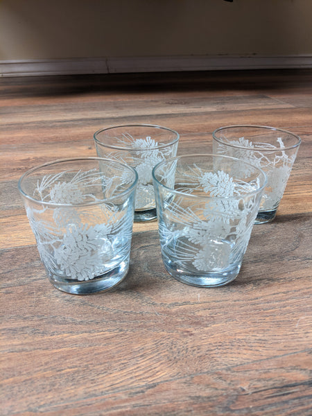 Wintery Pinecone Glasses (Set of 4)