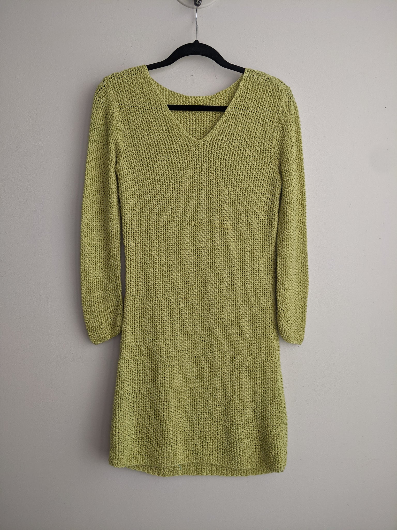 Avocado Green Knit Dress