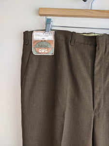 Deadstock GWG Brown Polyester 70’s Trousers - XL