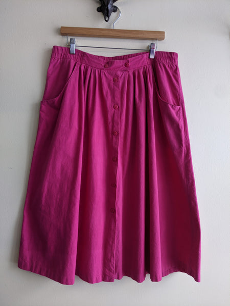 Hot Pink Mid-length Skirt