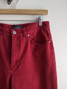 Cherry Red Ralph Lauren Denim Pants