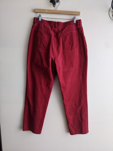 Cherry Red Ralph Lauren Denim Pants