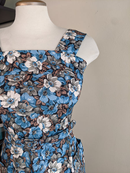 1970’s Blue Floral Dress