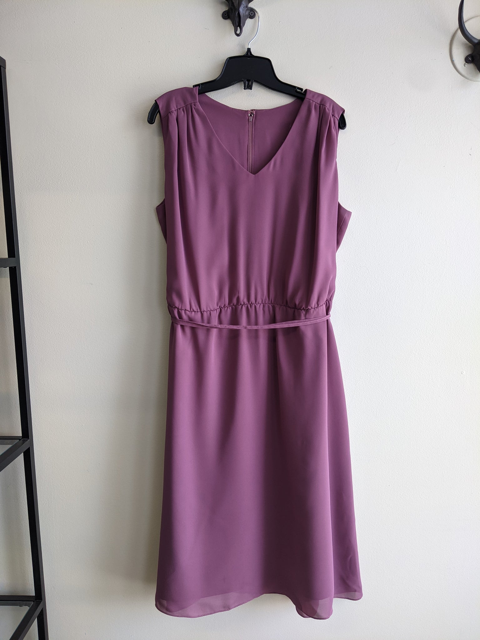 Belted Mauve Dress - XL