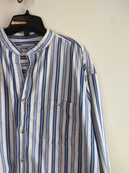 Jordache Blue & White Striped Shirt