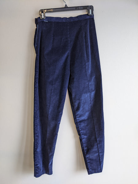 1960’s Navy Blue Corduroy Trousers - S