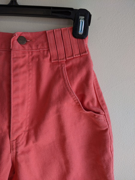 Salmon Pink Western Jeans - XS