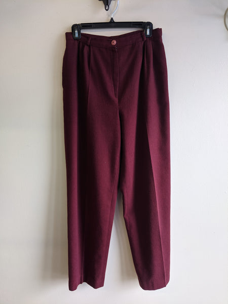 Burgundy Trousers - S