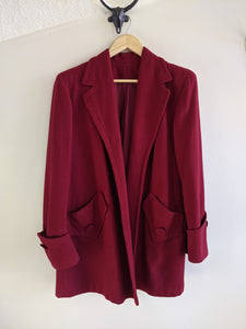 1940s Ruby Red Swing Coat - L