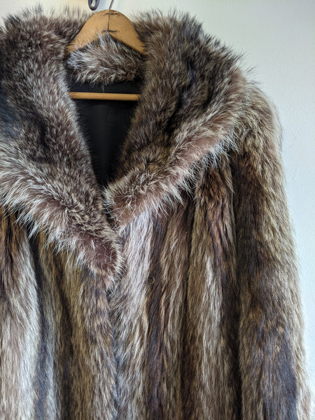 Fabulous Racoon Fur Overcoat - M