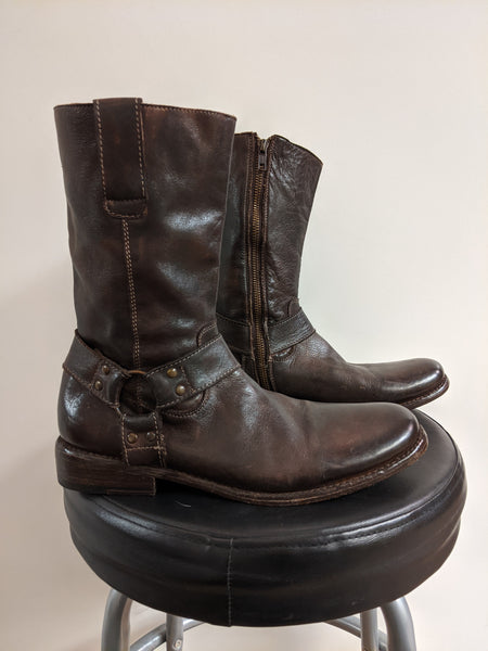 Walnut Brown Leather Boots