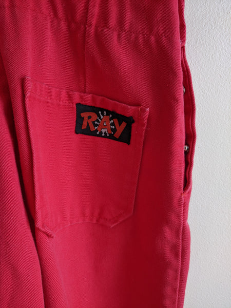 Awesome Red 70s Overalls - XS