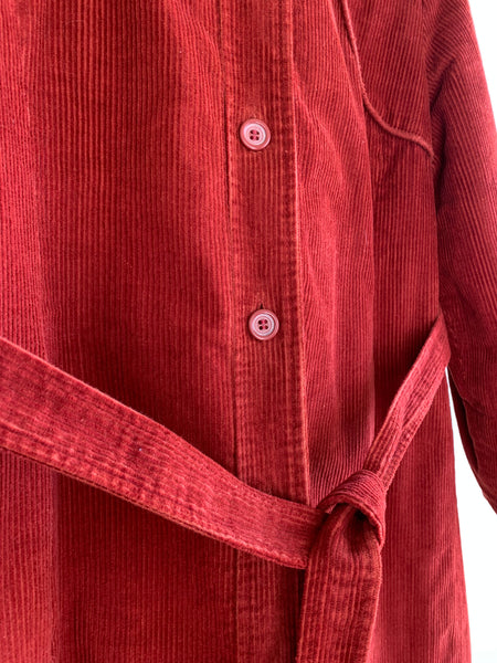 Rusty Red Corduroy Coat - M