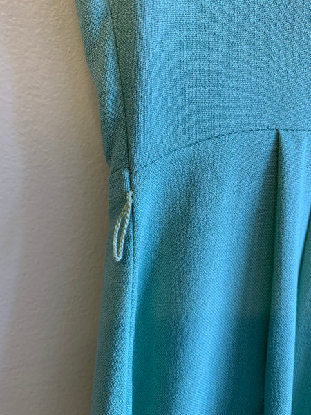 1960s Pastel Green Sleeveless Dress - M