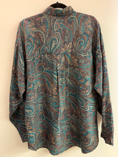 1990’s “Pause” Paisley Silk Shirt