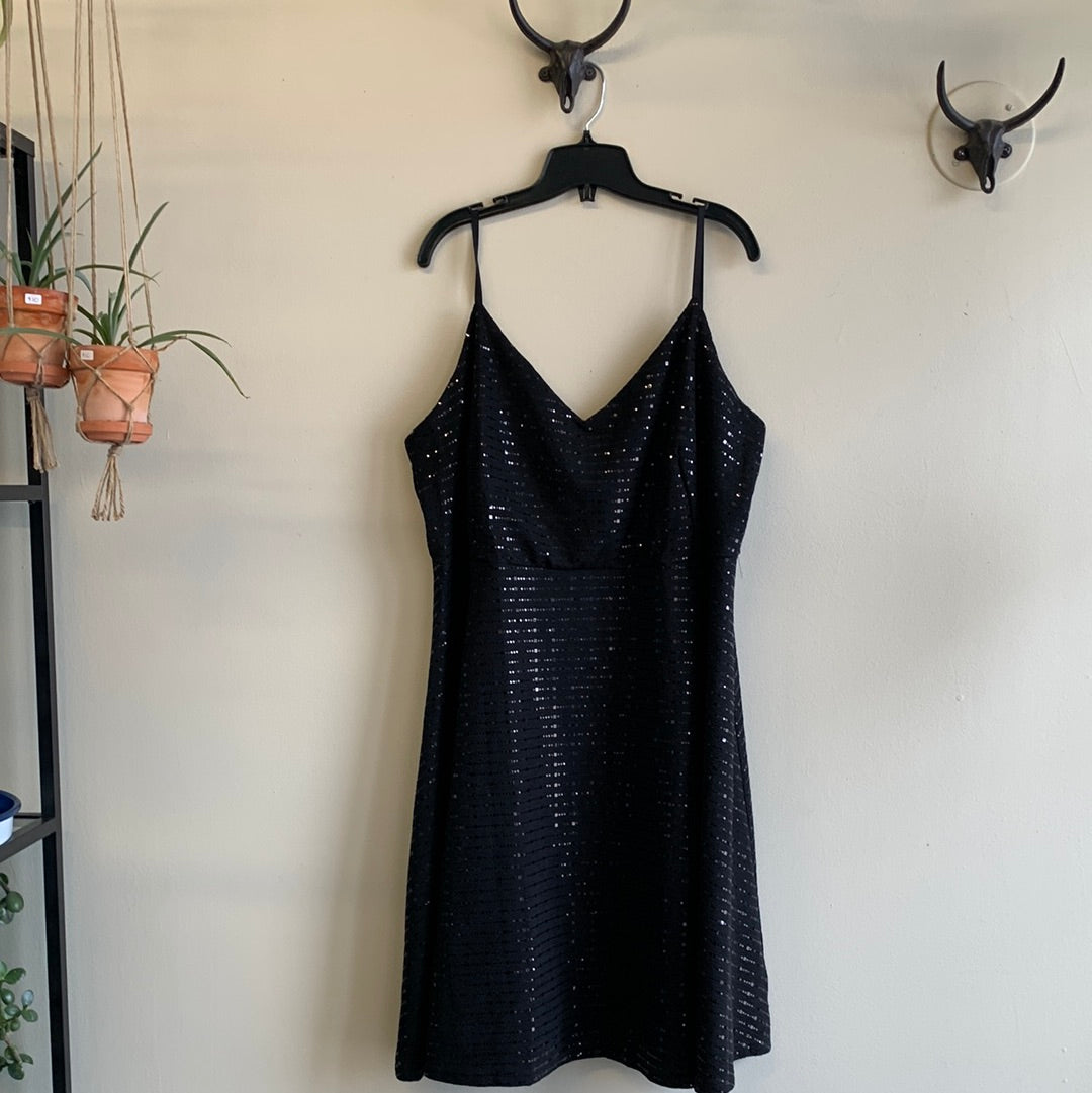 Black Sparky Fit & Flare Dress - 3XL