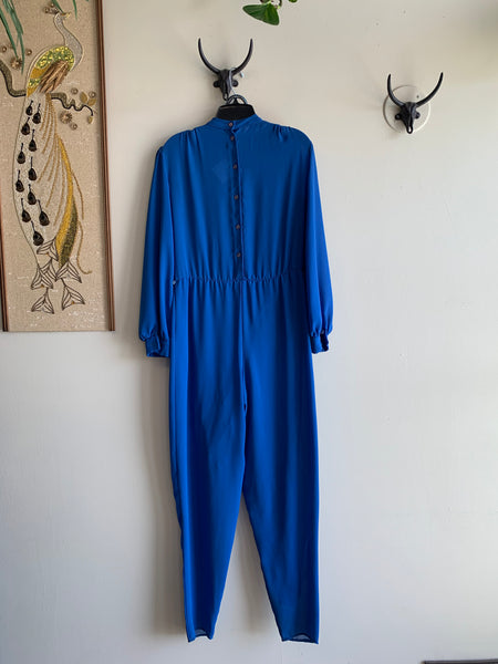 80s Blue Jumpsuit - M