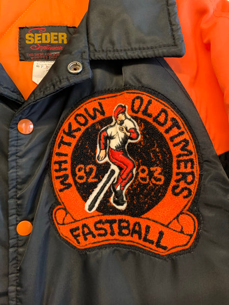 Whitkow Oldtimers Black & Orange Quilted Championship Jacket