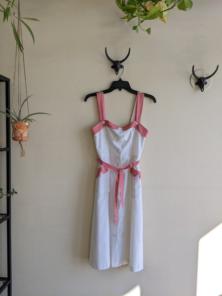 Handmade Summer Gingham Dress - S