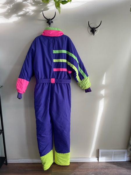Vintage Neon Ski Suit - L