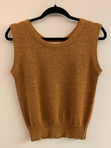 Gold Knit Sweater Vest