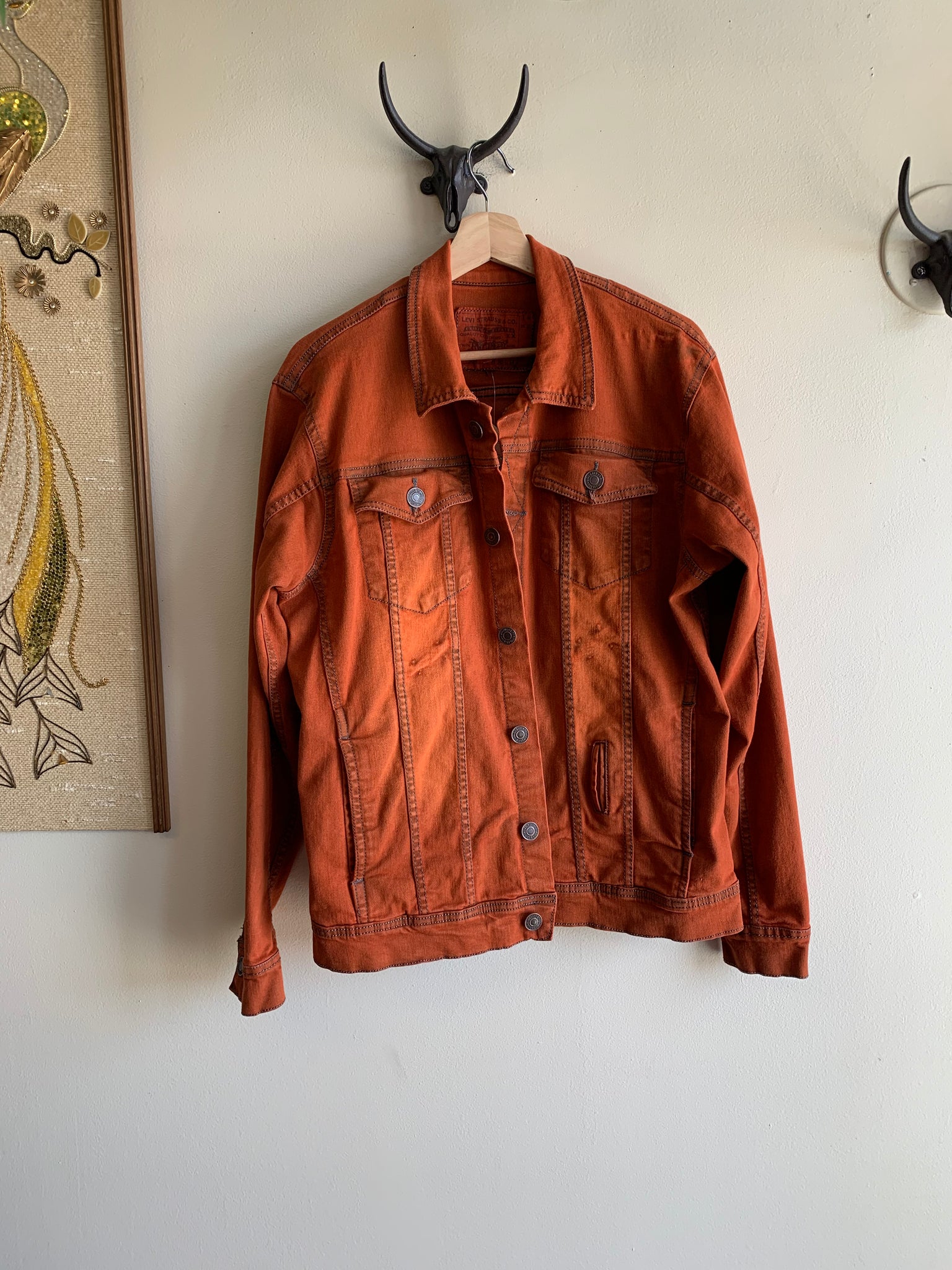 Levi's Burnt Orange Denim Jacket - M